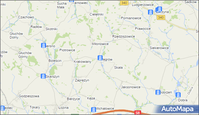 mapa Węgrów gmina Długołęka, Węgrów gmina Długołęka na mapie Targeo