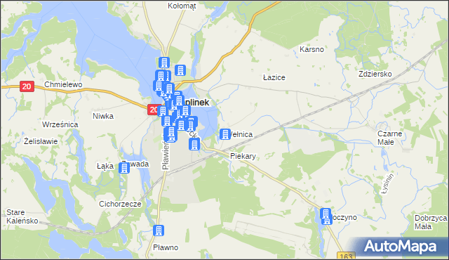 mapa Wełnica gmina Czaplinek, Wełnica gmina Czaplinek na mapie Targeo