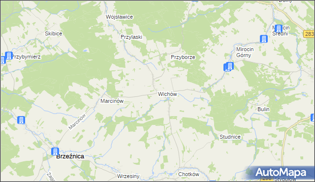mapa Wichów, Wichów na mapie Targeo