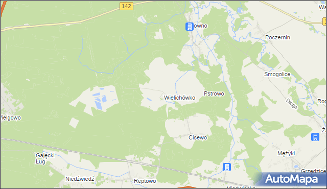 mapa Wielichówko, Wielichówko na mapie Targeo