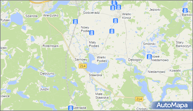 mapa Wielki Podleś, Wielki Podleś na mapie Targeo