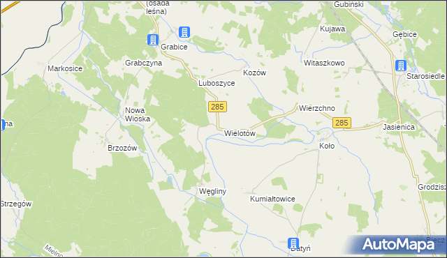 mapa Wielotów, Wielotów na mapie Targeo