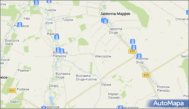 mapa Wierciszów, Wierciszów na mapie Targeo