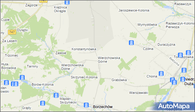 mapa Wierzchowiska Górne, Wierzchowiska Górne na mapie Targeo