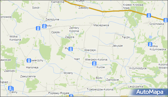 mapa Wierzejki, Wierzejki na mapie Targeo