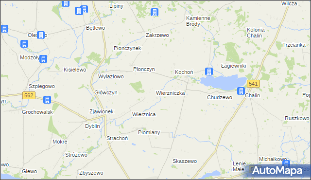 mapa Wierzniczka, Wierzniczka na mapie Targeo
