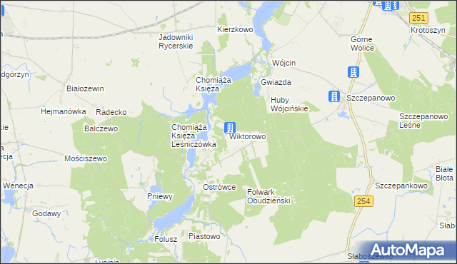 mapa Wiktorowo gmina Gąsawa, Wiktorowo gmina Gąsawa na mapie Targeo