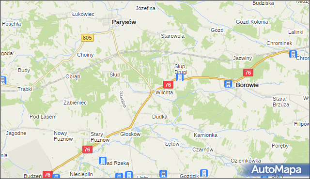 mapa Wilchta, Wilchta na mapie Targeo