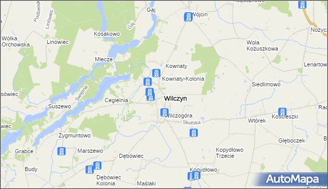 mapa Wilczyn powiat koniński, Wilczyn powiat koniński na mapie Targeo