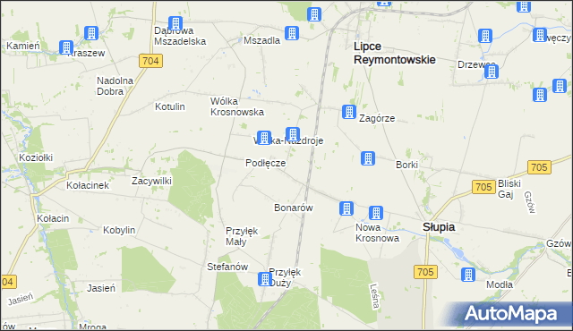 mapa Winna Góra gmina Słupia, Winna Góra gmina Słupia na mapie Targeo