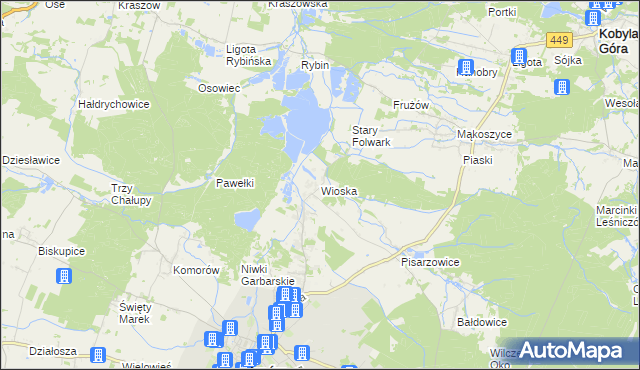 mapa Wioska gmina Syców, Wioska gmina Syców na mapie Targeo