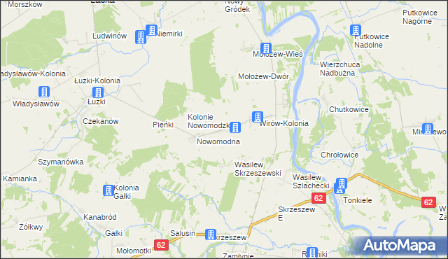 mapa Wirów gmina Jabłonna Lacka, Wirów gmina Jabłonna Lacka na mapie Targeo