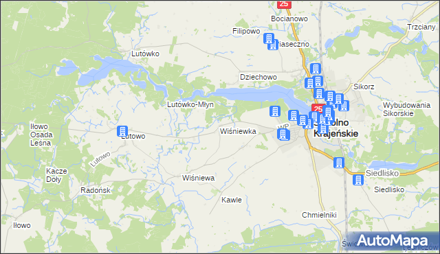 mapa Wiśniewka, Wiśniewka na mapie Targeo