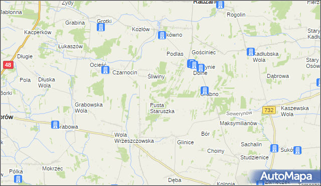 mapa Witoldów gmina Przytyk, Witoldów gmina Przytyk na mapie Targeo