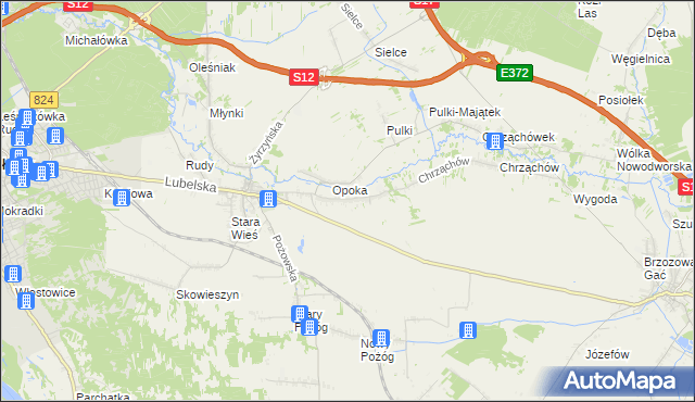 mapa Witowice gmina Końskowola, Witowice gmina Końskowola na mapie Targeo