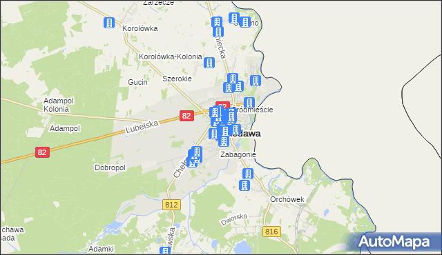mapa Włodawa, Włodawa na mapie Targeo