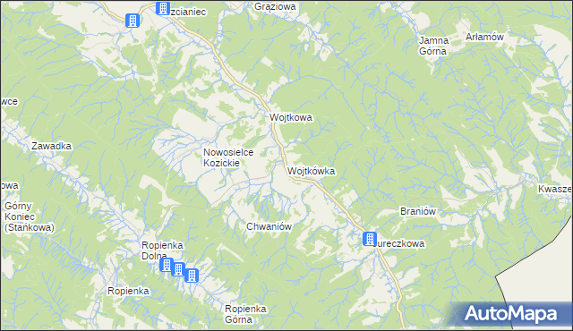 mapa Wojtkówka, Wojtkówka na mapie Targeo