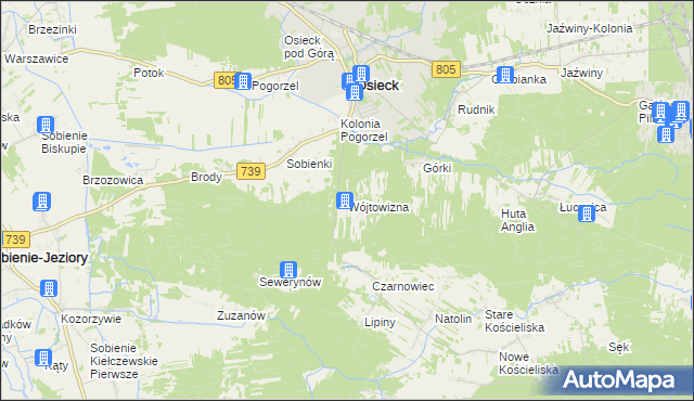 mapa Wójtowizna, Wójtowizna na mapie Targeo