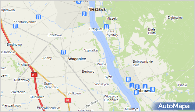 mapa Wójtówka gmina Waganiec, Wójtówka gmina Waganiec na mapie Targeo