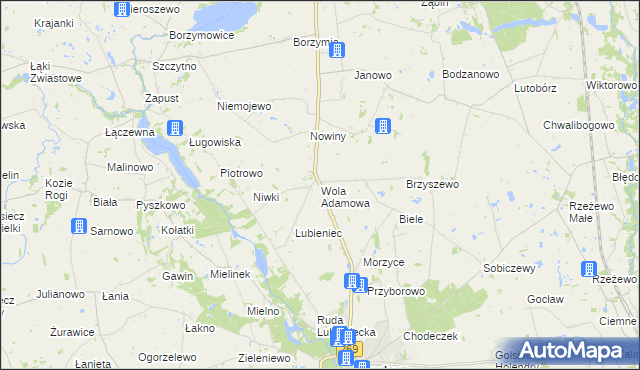 mapa Wola Adamowa, Wola Adamowa na mapie Targeo