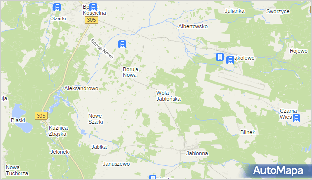 mapa Wola Jabłońska, Wola Jabłońska na mapie Targeo