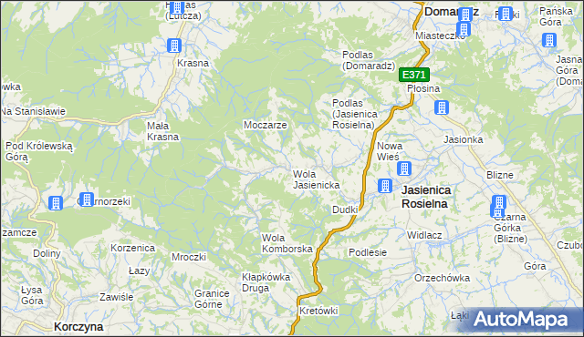 mapa Wola Jasienicka, Wola Jasienicka na mapie Targeo