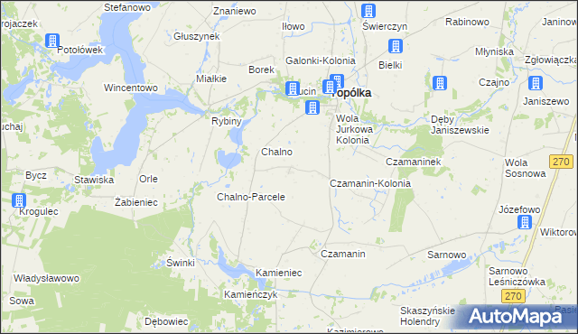 mapa Wola Jurkowa, Wola Jurkowa na mapie Targeo