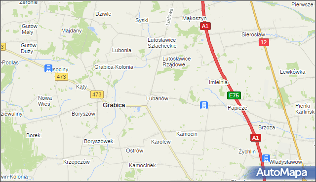 mapa Wola Kamocka, Wola Kamocka na mapie Targeo