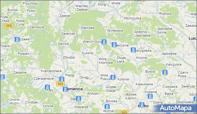 mapa Wola Kosnowa, Wola Kosnowa na mapie Targeo