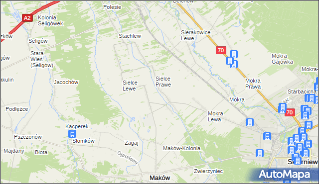 mapa Wola Makowska, Wola Makowska na mapie Targeo