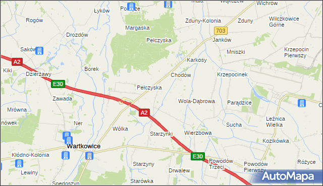 mapa Wola Niedźwiedzia, Wola Niedźwiedzia na mapie Targeo