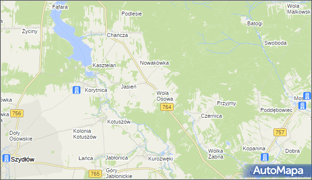 mapa Wola Osowa, Wola Osowa na mapie Targeo