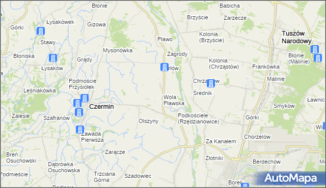 mapa Wola Pławska, Wola Pławska na mapie Targeo