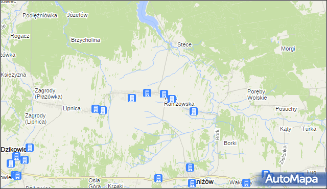 mapa Wola Raniżowska, Wola Raniżowska na mapie Targeo