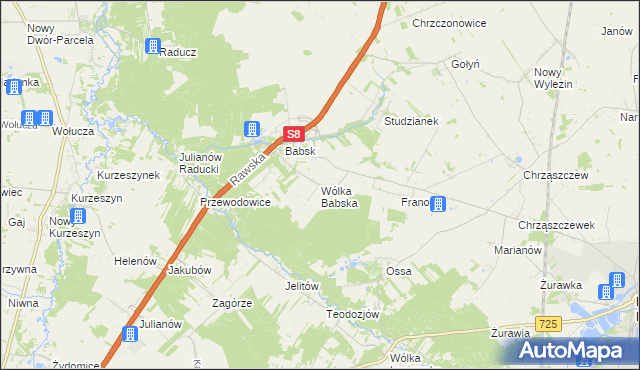 mapa Wólka Babska, Wólka Babska na mapie Targeo