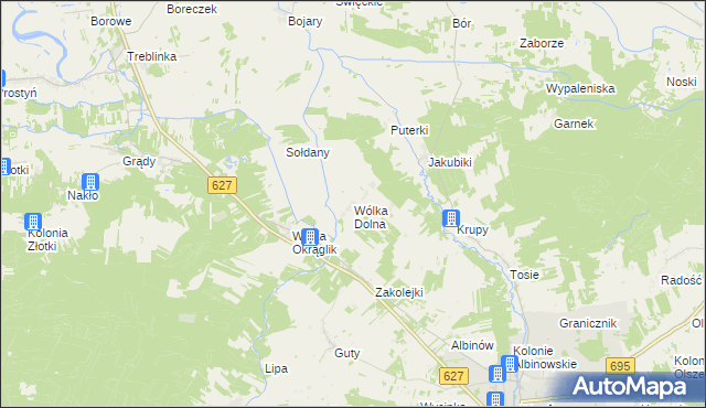 mapa Wólka Dolna, Wólka Dolna na mapie Targeo