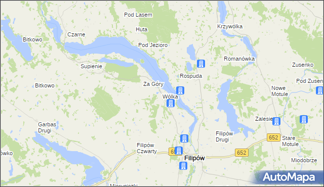 mapa Wólka gmina Filipów, Wólka gmina Filipów na mapie Targeo