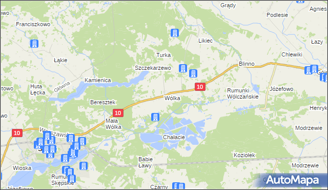 mapa Wólka gmina Skępe, Wólka gmina Skępe na mapie Targeo