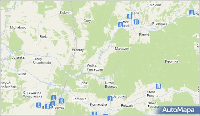 mapa Wólka Grochowa, Wólka Grochowa na mapie Targeo