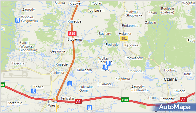 mapa Wólka Podleśna, Wólka Podleśna na mapie Targeo