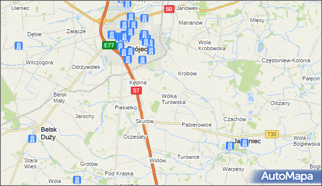 mapa Wólka Turowska, Wólka Turowska na mapie Targeo