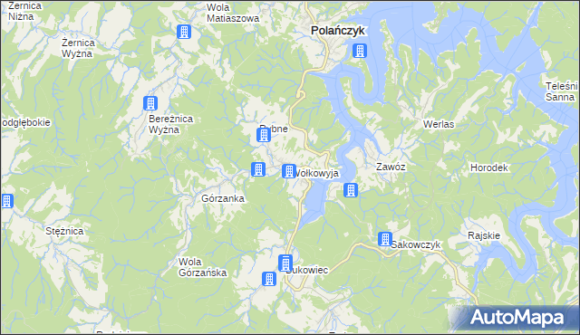 mapa Wołkowyja, Wołkowyja na mapie Targeo