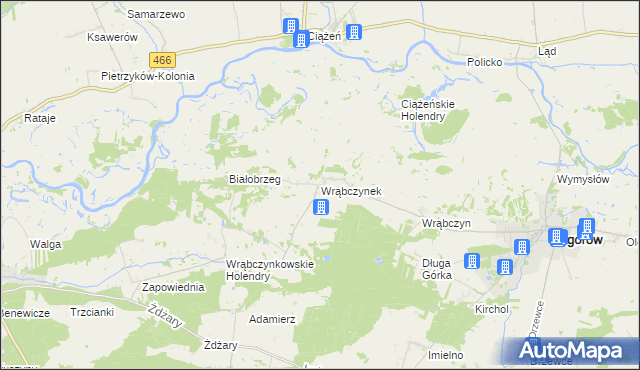 mapa Wrąbczynek, Wrąbczynek na mapie Targeo