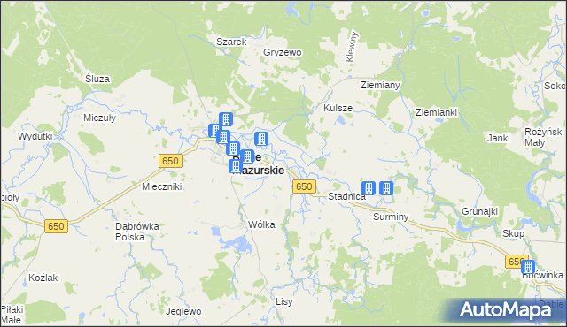 mapa Wróbel gmina Banie Mazurskie, Wróbel gmina Banie Mazurskie na mapie Targeo