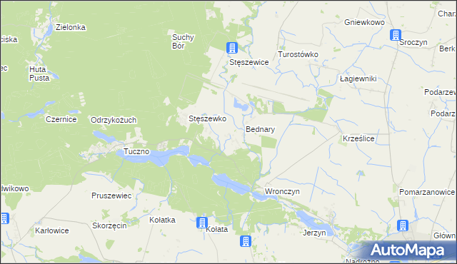 mapa Wronczynek, Wronczynek na mapie Targeo