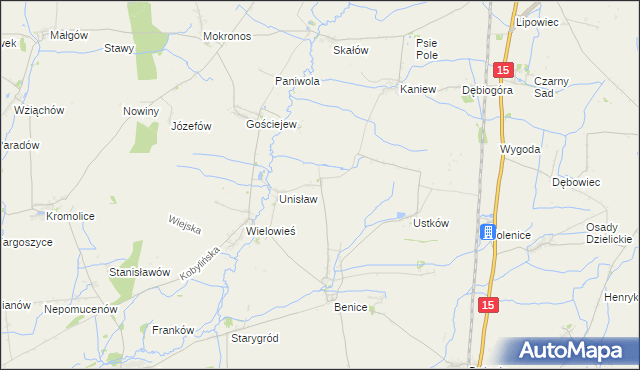 mapa Wronów gmina Krotoszyn, Wronów gmina Krotoszyn na mapie Targeo