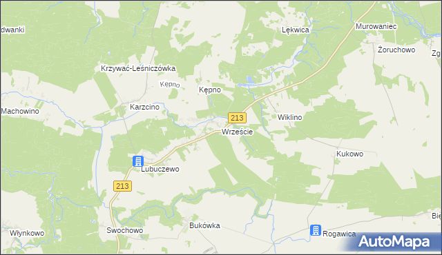 mapa Wrzeście gmina Słupsk, Wrzeście gmina Słupsk na mapie Targeo