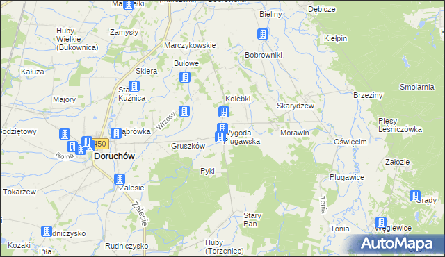 mapa Wygoda Plugawska, Wygoda Plugawska na mapie Targeo