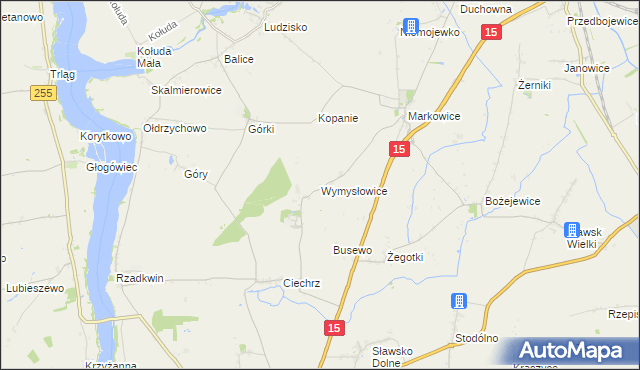 mapa Wymysłowice, Wymysłowice na mapie Targeo