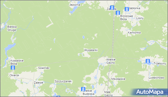 mapa Wypalanki gmina Śliwice, Wypalanki gmina Śliwice na mapie Targeo